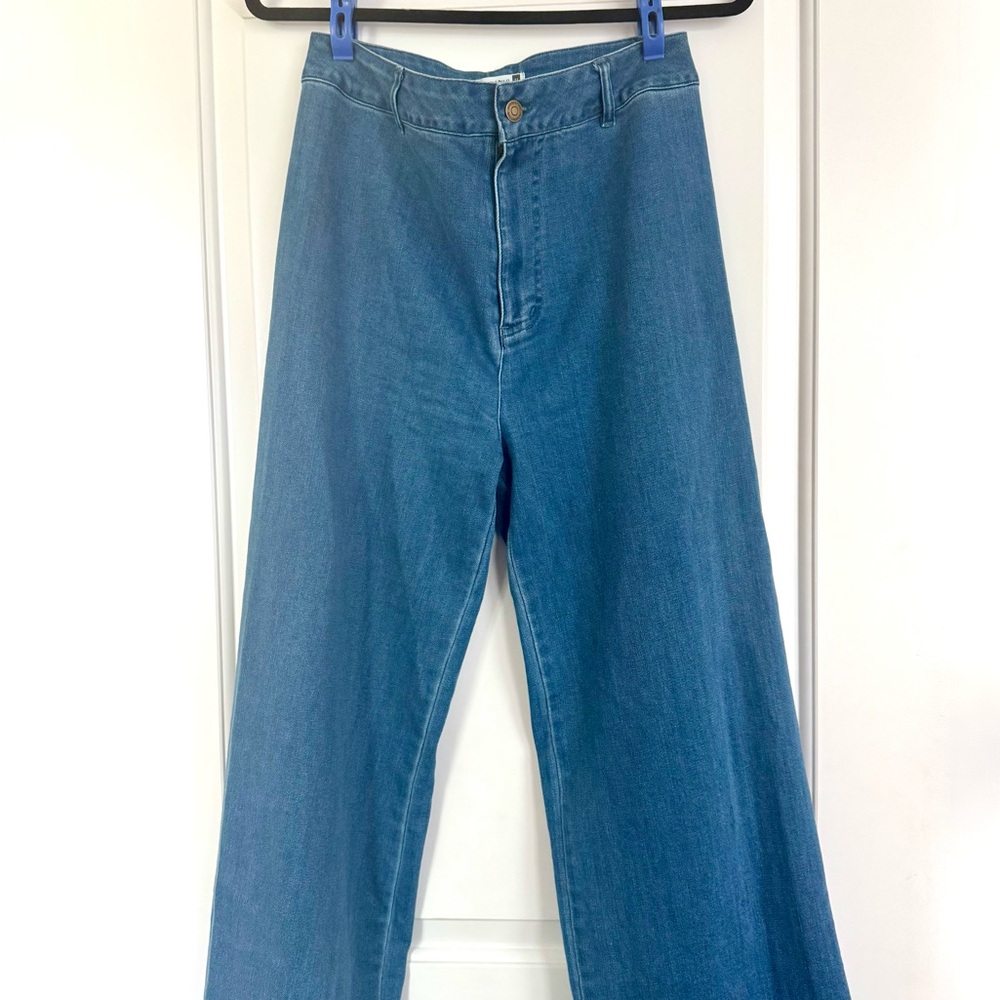 Jackson Rowe 100% Cotton Blue Wide Leg Quest Jeans